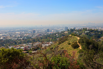 Вид на Лос-Анджелес  с горы Голливуд