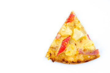 Italian pizza on white background