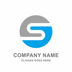 Monogram Letter S Geometric Circle Business Company Stock Vector Logo Design Template