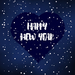 Naklejka premium Winter greeting postcard with wishes for a happy new year. Vector