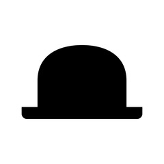black silhouette hat with round shape vector illustration