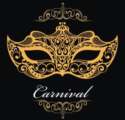 Beautiful mask of lace. Mardi Gras vector background © ksysha