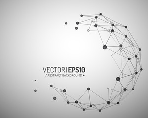 Geometric vector background for business or science presentation. Connection concept