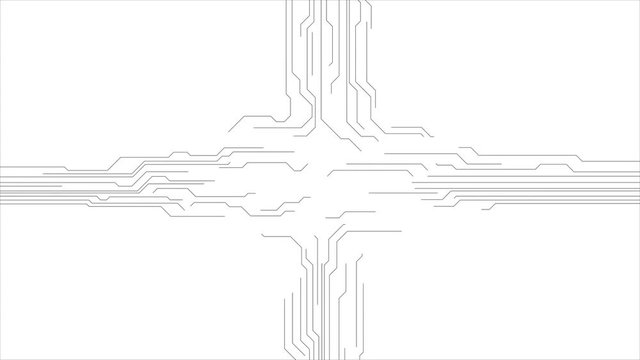 Abstract tech circuit board chip motion design. Video animation clip Ultra HD 4K 3840x2160
