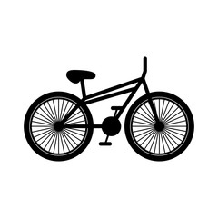 Fototapeta premium black silhouette bicycle with pedals vector illustration
