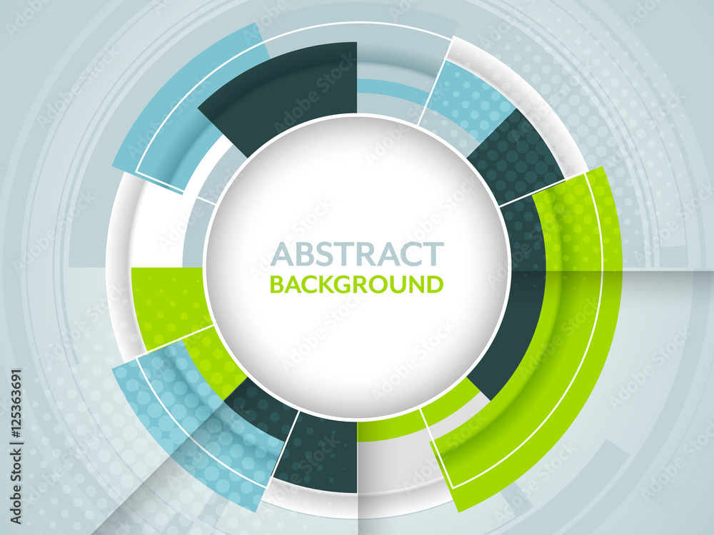Poster abstract futuristic vector background with circular pattern.