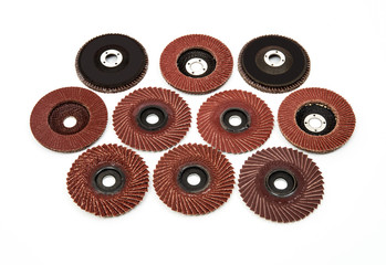 Fototapeta premium Industrial polishing and grinding wheels set