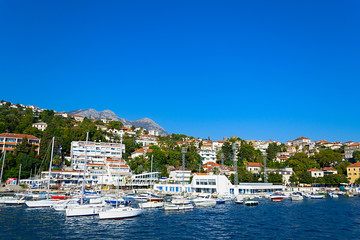 Fototapeta na wymiar yachts in Porto Montenegro in Tivat Montenegro