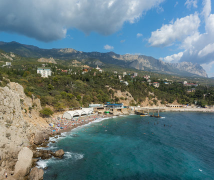 The beaches of the village Simeiz in Crimea