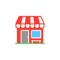 Shop, market icon vector, filled flat sign, solid colorful pictogram isolated on white, logo illustration