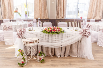 Festive table for the bride and groom