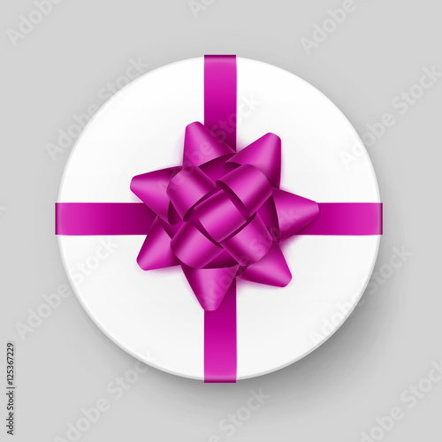 Download "Vector White Round Gift Box with Shiny Magenta Dark Pink ... Yellowimages Mockups