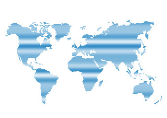 Fototapeta premium Blue World Map