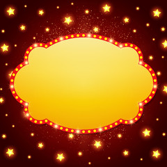 Abstract shining retro light banner