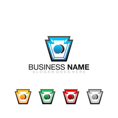 Keystone Shape Talk Colorful - Vector Logo Icon