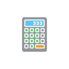 calculator icon vector, filled flat sign, solid colorful pictogram isolated on white, logo illustration