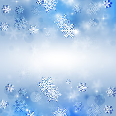 Abstract Snow Blue Background
