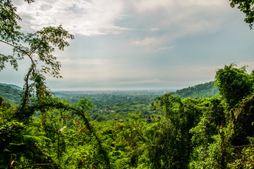 Fototapeta na wymiar Scenic View from The Peak of Khao Yai National Park, Saraburi, Thailand.