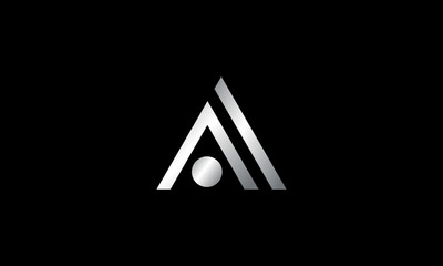 triangle and ball logo vector.
