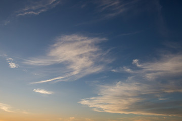 Naklejka na ściany i meble sky with clouds at sunset