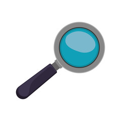 magnifying glass with black base vector illustration