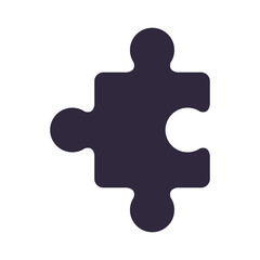 dark blue piece of puzzles vector illustration