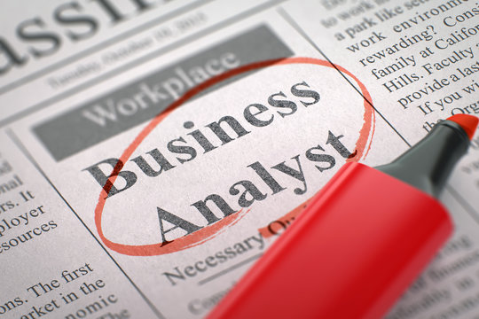 We're Hiring Business Analyst. 3D.