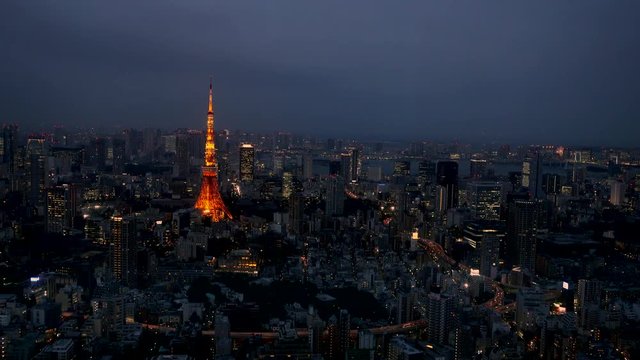 4k  video of Tokyo tower