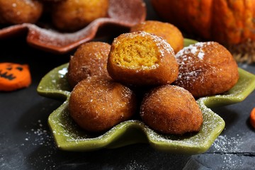 Homemade pumpkin fritters