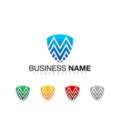 Modern Shield Colorful - Vector Logo Icon