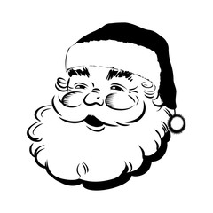 Santa Claus smiling - Retro Clip Art - 125372678