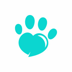 Paws Love - Vector Logo Icon