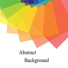 Fototapeta premium Rainbow Colored Transparent Overlapping Rectangles. Template for Labels, Fliers, Banners, Badges, Posters, Stickers and Advertising Actions.Geometric Abstract Background. Vector Illustration