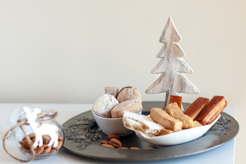 Turron, mantecados and polvorones, typical Spanish Christmas sweets
