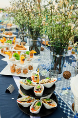 Mussel cheese and garlic bread food cocktail wedding
