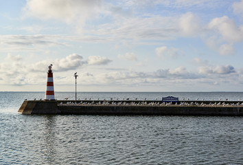 Early morning in the port of Nida. Lithuania