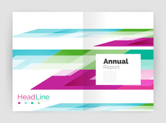 Obraz premium Modern line design, motion concept. Business annual report brochure templates
