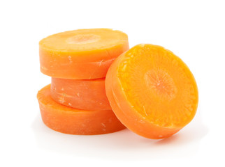 Fototapeta na wymiar carrot slice isolated