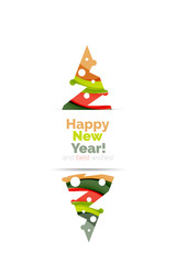 Christmas geometric abstract sale promo banner