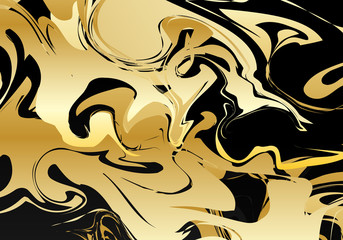 Marble design. Retro graphic. Christmas ornament. Gold background. Vintage wallpaper. Abstract illustration. Contrast pattern. Hipster print. Futuristic art. Watercolor backdrop. Vector 