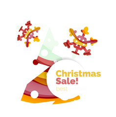 Christmas colorful geometric abstract background