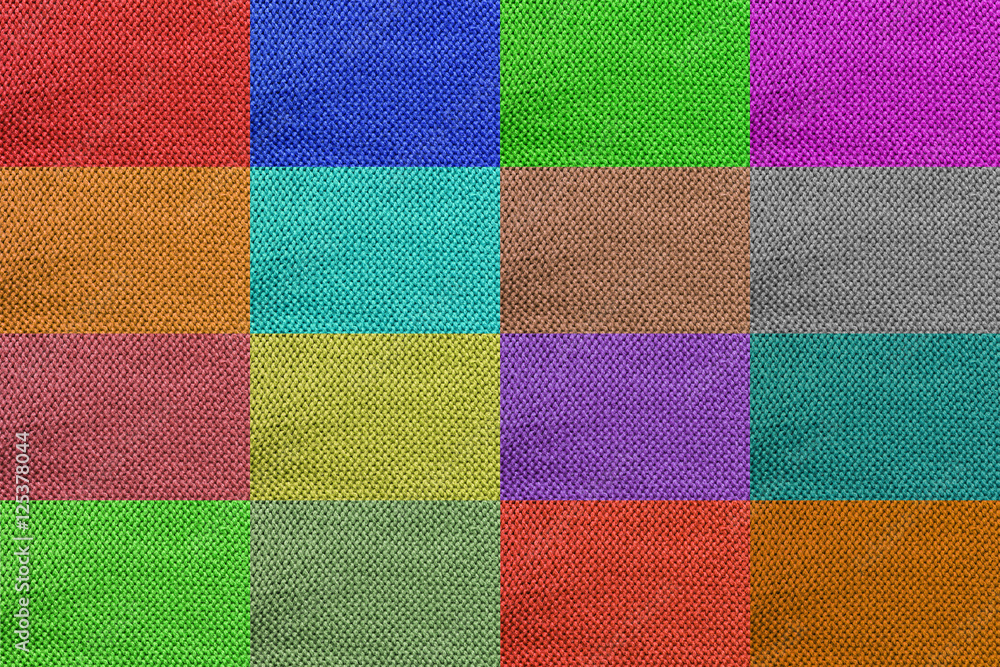 Poster multicolor knitting wool texture for pattern and background
