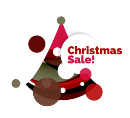 Abstract Christmas sale banner design with blank space