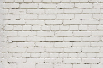 Old white brick wall background texture