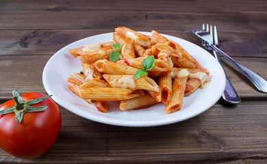 penne pasta in tomato souce