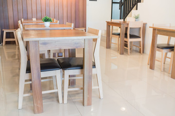 Interior of street coffee shop