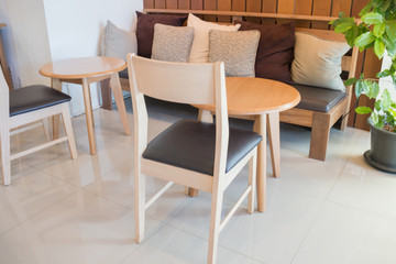 Interior blur of street coffee shop