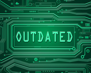 Outdated technology concept.