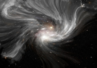 Naklejka premium Stars, dust and gas nebula in a far galaxy