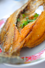 Snapper topped with sauce